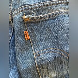 Vintage orange tab Levi’s with Skoville Gardlocke zipper medium wash bootcut